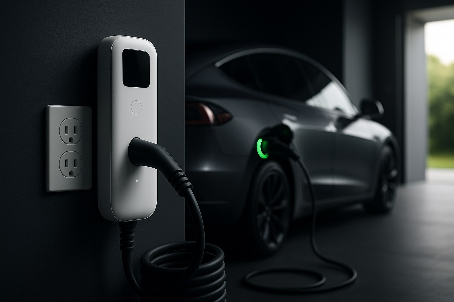 Portable EV Charger installed on an Australian home